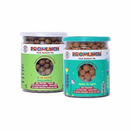 Promunch Roasted Soya Snack - Tangy Pudina And Cheese & Onion (150gm Each) icon