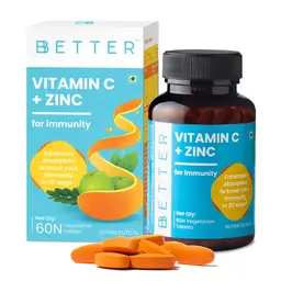 BBETTER Vitamin C, Zinc tablets for Immunity & skin health | With Amla Extract, Orange Peel Extract and Alfafa powder icon