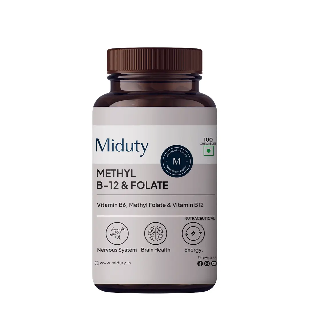Miduty Vitamin B12 for Nervous System and Brain Health - Pack of 1 (100 Tablets)