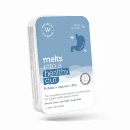 Wellbeing Nutrition - Melts -  Healthy Gut | Probiotics, Digestive Enzyme with Organic ACV For Indigestion, Gas, Acidity and Bloating icon