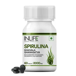 INLIFE - Organic Spirulina 500 mg Enhanced Energy, Stamina and Heart Health