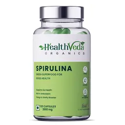 Health Veda Organics Spirulina Capsules 2000mg - For Weight Management & Immunity Boost - (120 Capsules) icon