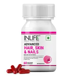 INLIFE - Biotin Advanced Hair Skin & Nails Supplement with Multivitamin Minerals Amino Acids for Hair Care – 60 Capsules icon