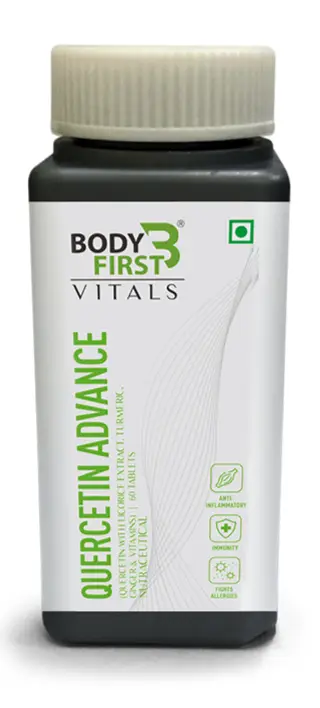 Bodyfirst Quercetin Advance - Anti Inflammatory, Immunity, Fights Allergies - Pack of 1(60 Tablets)