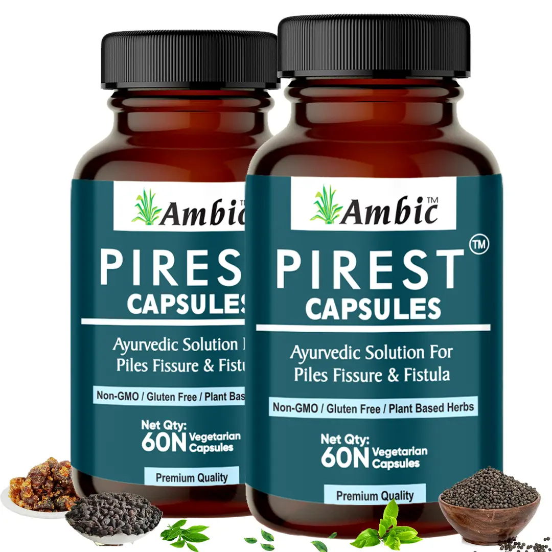 Ambic Wellness Pirest for Piles Fissure and Fistula - Pack of 2 (120Capsules)