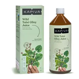 Kapiva Wild Tulsi Giloy Juice with Organic Neem Grown Giloy - Immunity Booster Helps Fight Cough & Cold (1L Bottle) icon