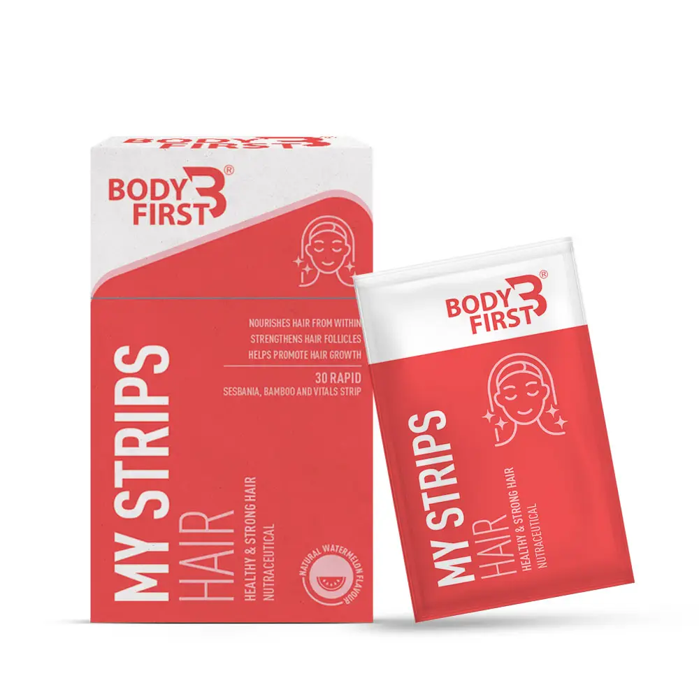 Bodyfirst My Strips - Hair- 30 Strips - Helps to promote hair growth, Healthy & strong Hair - Pack of 1 (30 Strips)