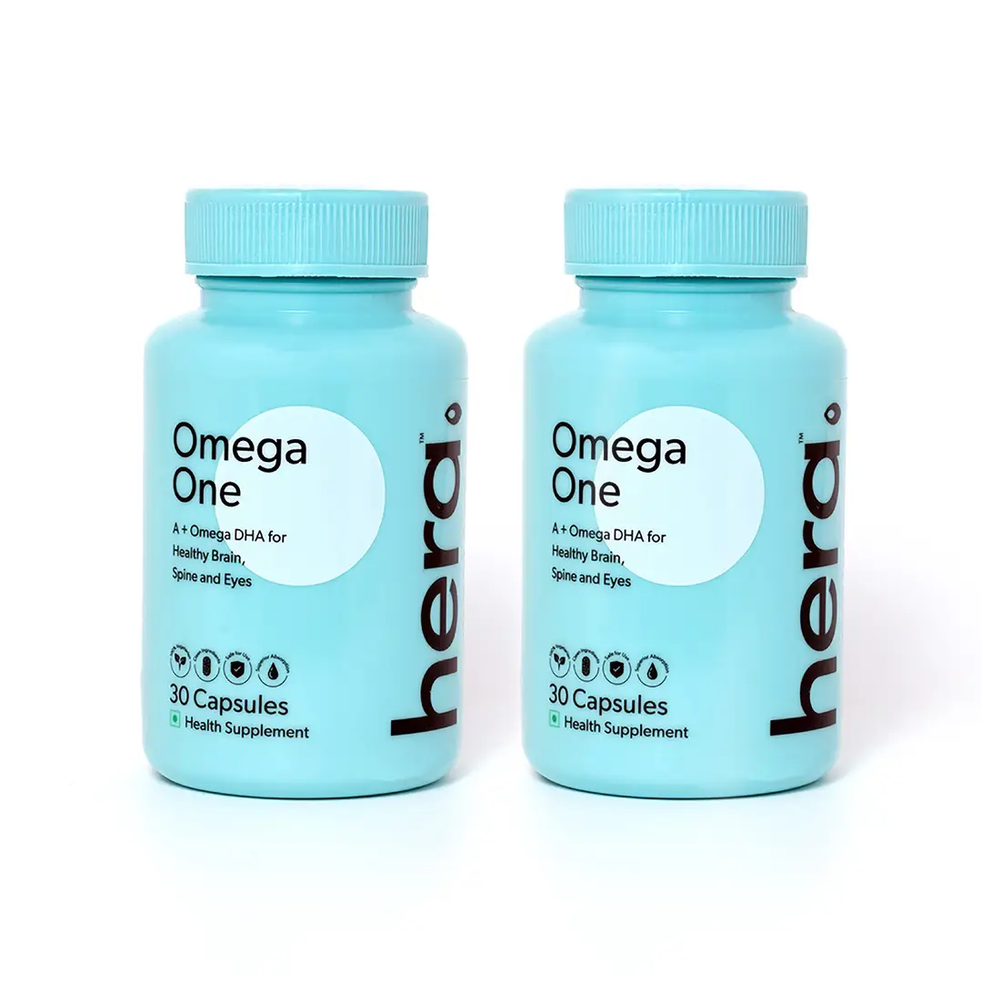 Hera - Omega One for healthy brain, spina and eyes - Pack of 2 (60 Capsules)