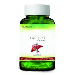 Bio Resurge - Livosurg - Liver Detox Capsule with Milk Thistle - Dugdhpheni, Bhumiamla, Punarnava, Kutki - Natural Liver Detox and Improves appetite and digestion - 60 capsules icon