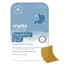 Wellbeing Nutrition - Melts® Healthy Gut - with Protease and Papain - for Indigestion, Gas, Acidity and Bloating icon