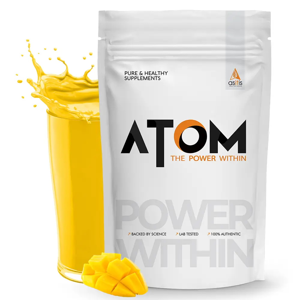 AS-IT-IS Atom Plant Protein with 25G Protein for Easy Digestion - Mango Fusion (1000 gm)