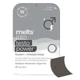 Wellbeing Nutrition - Melts Testo Power - with Testofen, Himalayan Shilajit, Ginkgo Biloba - for Enhancing Performance, Stamina and Energy icon