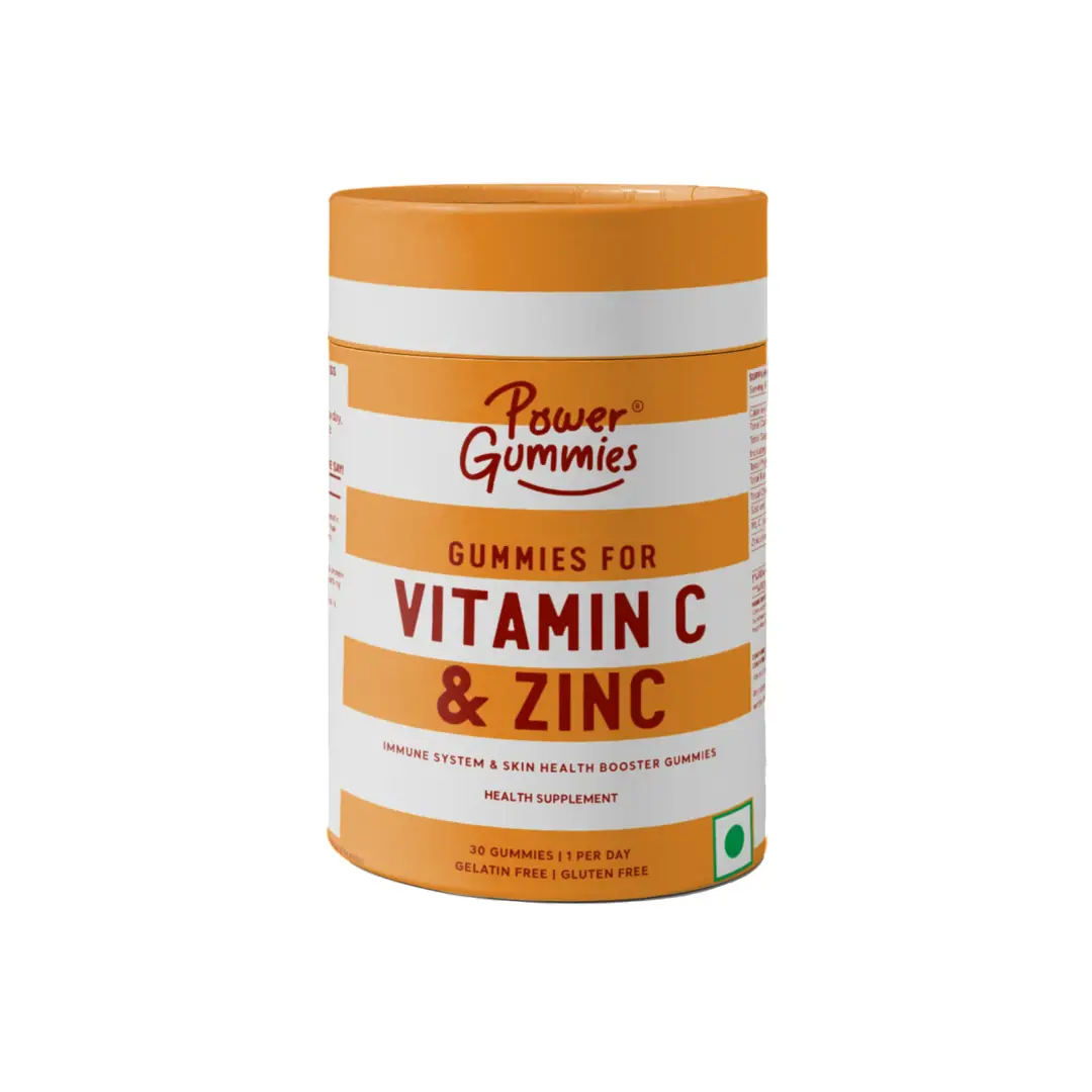 Power Gummies Vitamin C & Zinc for Immune System and Skin Health Booster - Pack of 1 (30 Gummies)