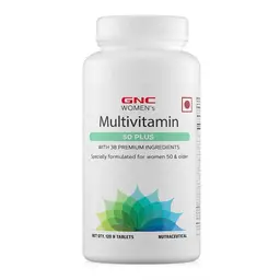 GNC Women's Multivitamin 50 Plus | Combats Ageing | Supports Memory | Protects Vision | Enhances Bone Strength | Promotes Overall Well-Being | Formulated In USA | 38 Premium Ingredients | 120 Tablets icon