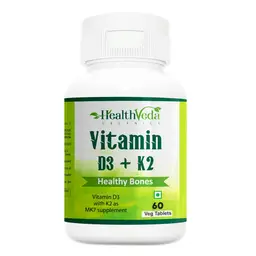 Health Veda Organics - Vitamin D3 + K2 as MK7 Supplement for Healthy Bones, Boosts Immune System and Joint Care icon