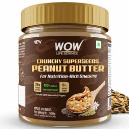 WOW Life Science - Crunchy Super Seeds Peanut Butter - 500g icon