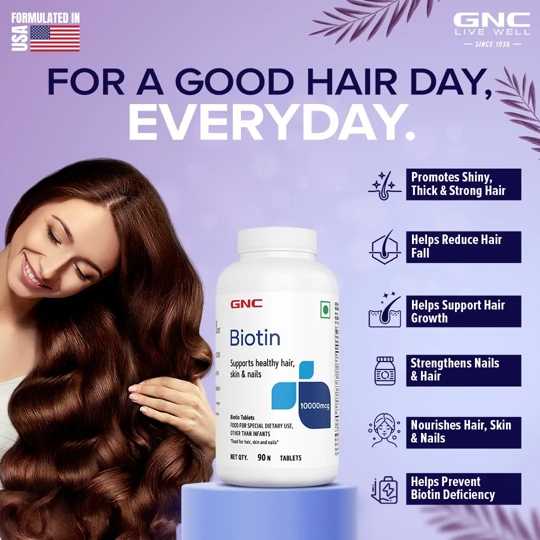 GNC Women's Hair, Skin & Nails | Daily Multivitamin Blend | Biotin (3,000  mcg), Hyaluronic Acid, Vitamins C & E with Niacin | Added Antioxidants |  Supports Womens Health and Beauty | 120 Caplets 120 Count
