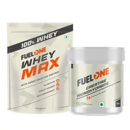 Fuel One Whey Protein Max Pouch (Mango, 2.2 lb) & Creatine Monohydrate (100gm) icon