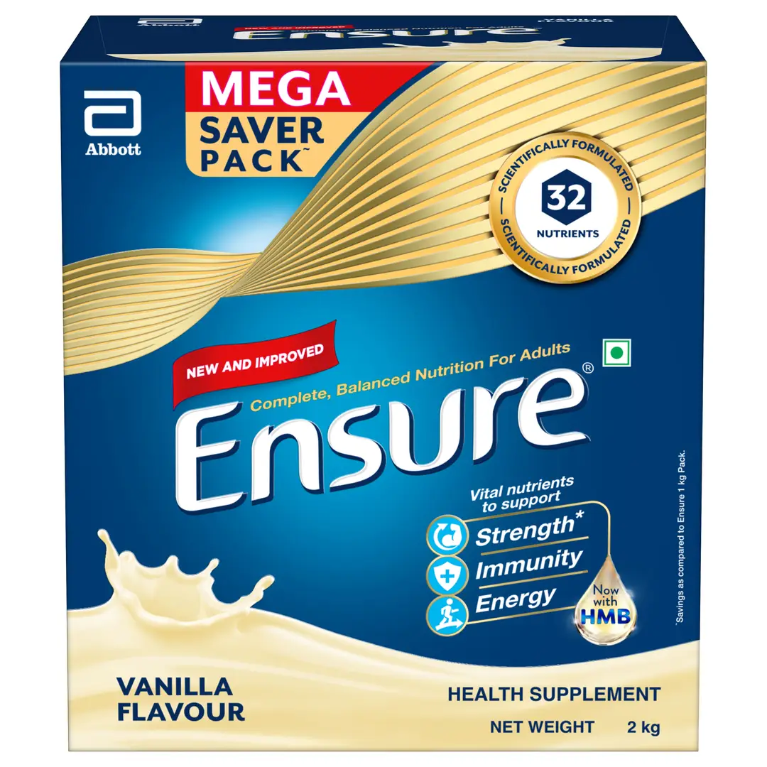 Ensure Health Drink Chocolate for Bone and Muscle Strength - Vanilla,2000 gm