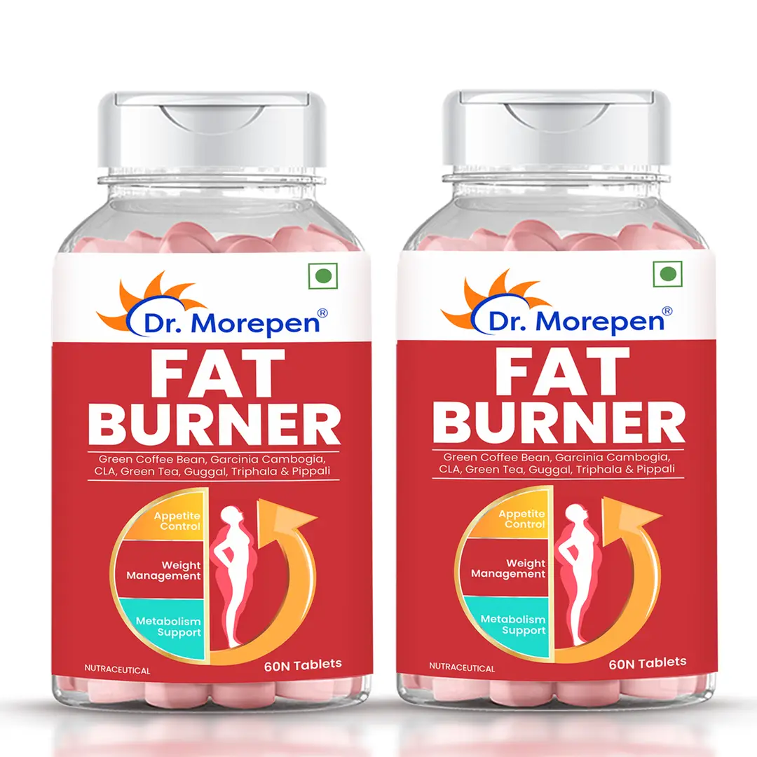 Dr. Morepen Fat Burner Tablets with Green Coffee, Garcinia Cambogia for Weight Mangement - Pack of 2 (120 Tablets)