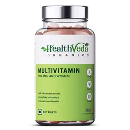 Health Veda Organics - Multivitamin for Men and Women with Zinc, Vitamin C, Vitamin D3, Multiminerals & Ginseng Extract | 60 Veg Tablets | Enhances Energy, Stamina & Immunity | Supports Bone Health icon