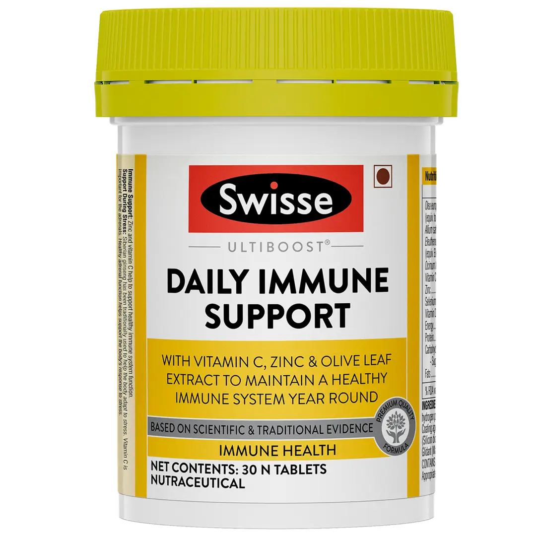 Swisse Ultiboost Daily immune Support for immunity with Vitamin C, Zinc - Pack of 1( 30 Tablets)