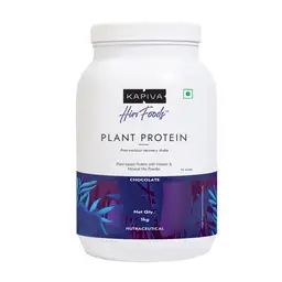 Kapiva Plant Protein - Chocolate | 24.5g Protein per Scoop | Post-workout Recovery Protein Shake | 100% Plant Based Protein icon
