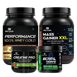 Beyond Fitness Achiever Gold Combo Pro (100% Whey Gold Protein, Mass Gainer XXL , BCAA and Creatine Pro) Combo icon