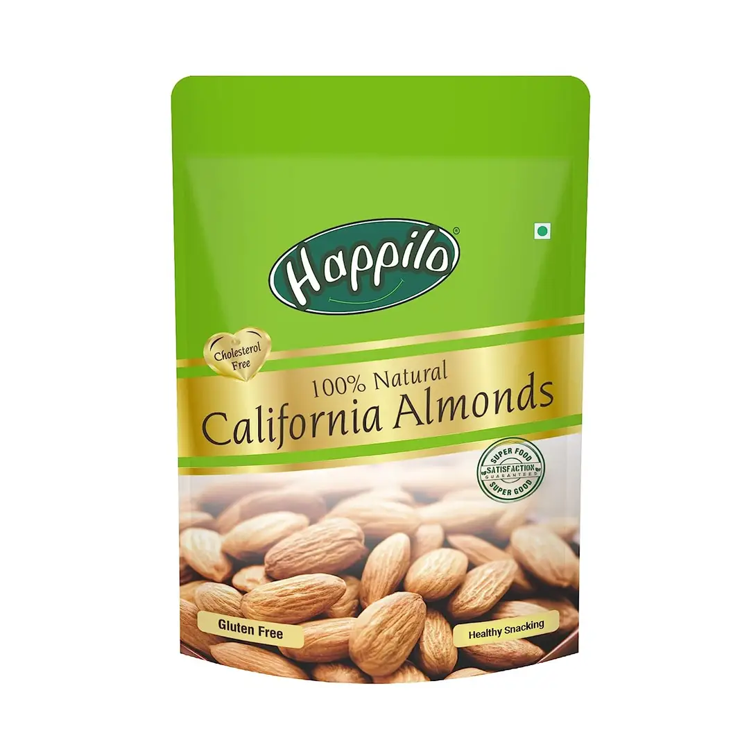 Happilo Premium Natural Californian Almonds - Pack of 12 (420 gm)