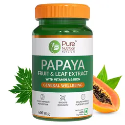 Pure Nutrition Papaya l Papaya Leaf and Fruit Extract, Immunity & Platelet Booster icon