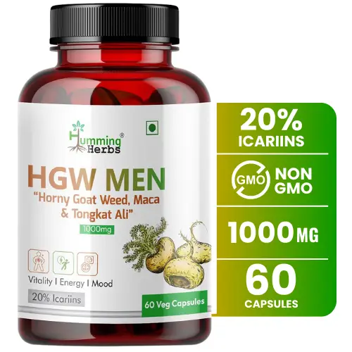 Humming Herbs Horny Goat Weed Men 1000mg - Pack of 1 (60 Capsules)