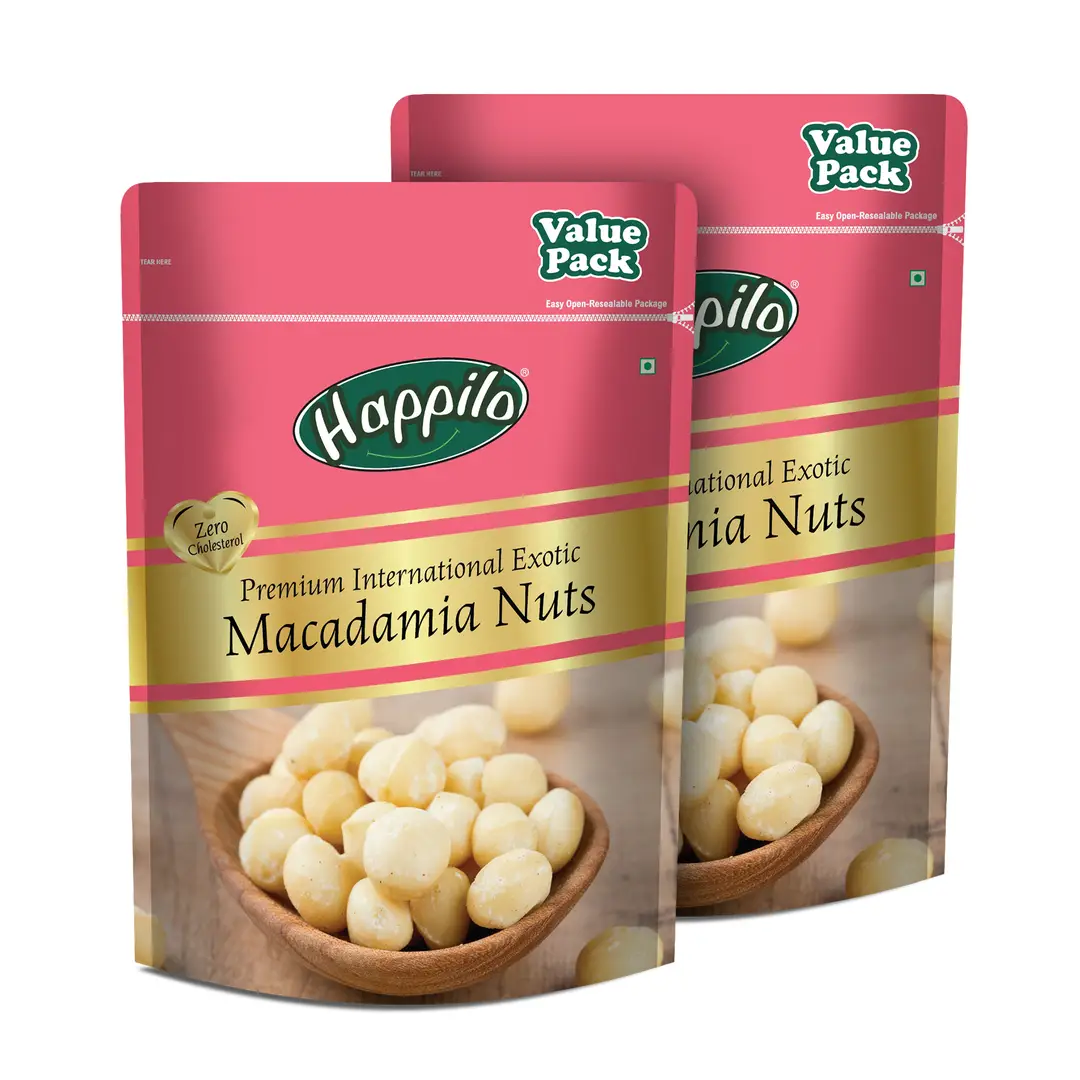 Happilo Premium International Exotic Macadamia Nuts - Pack of 2 (1000 gm)