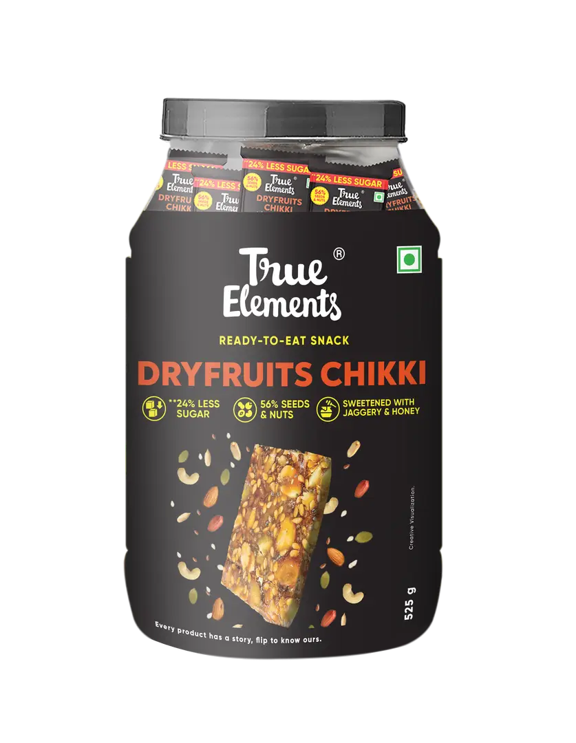 True Elements Dryfruits Chikki for Sustained Energy - 525 gm