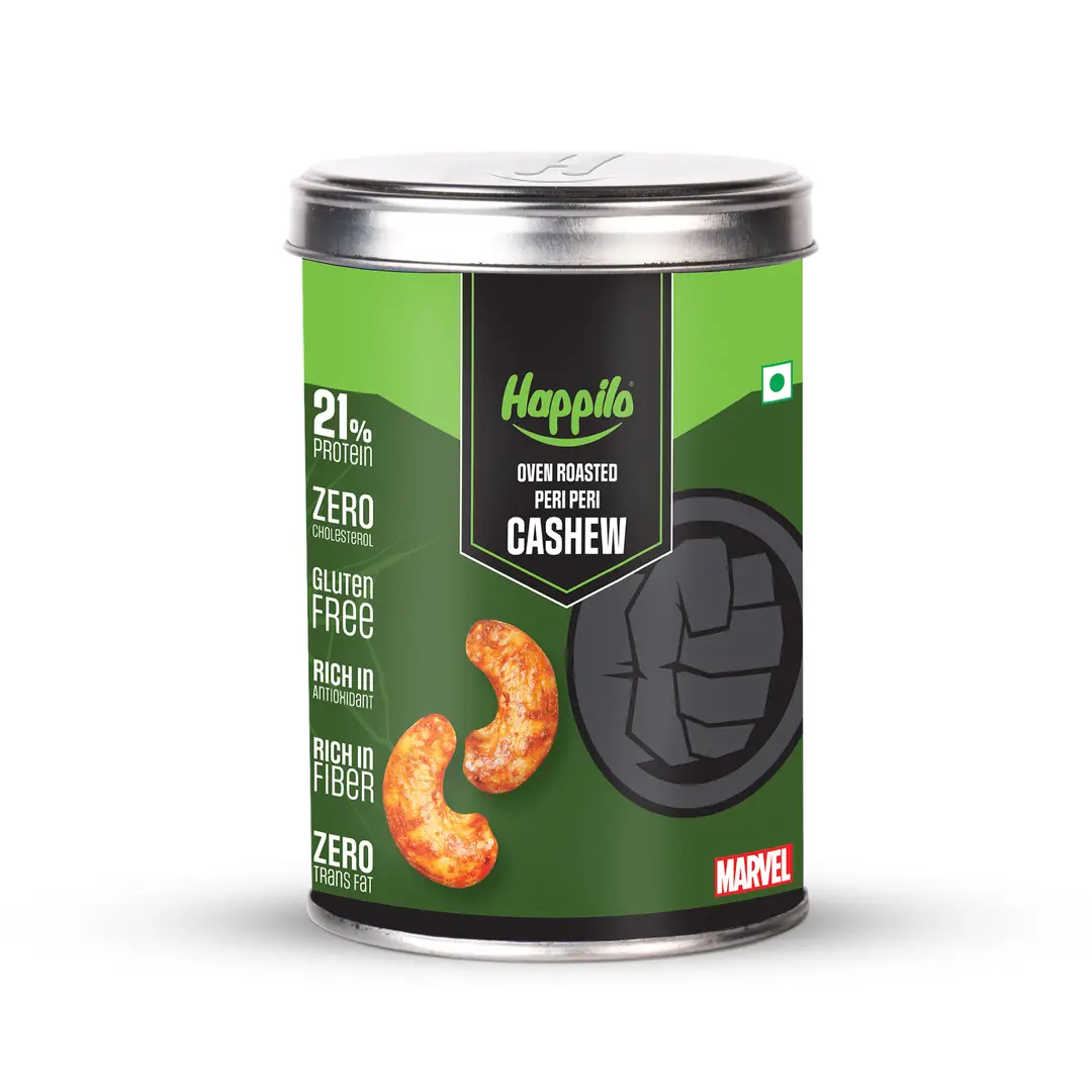 Happilo Marvel Oven Roasted Cashews Peri Peri - 150 gm