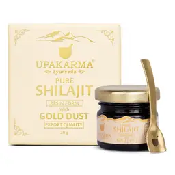 UPAKARMA Ayurveda Premium Ayurvedic Pure and Natural Shilajit / Shilajeet Gold Resin with Pure Gold Dust Helps Boost Immunity, Energy, Strength, Stamina, and Overall Health - 20 Gram icon
