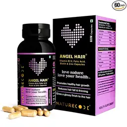 Nature Code Angel Hair Promotes Healthy Hair Growth & Gives A Glossy Finish - 60 Veg. Capsule icon