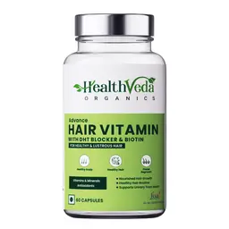 Health Veda Organics Advance Hair Vitamin with DHT Blocker and Biotin for Hair Health icon