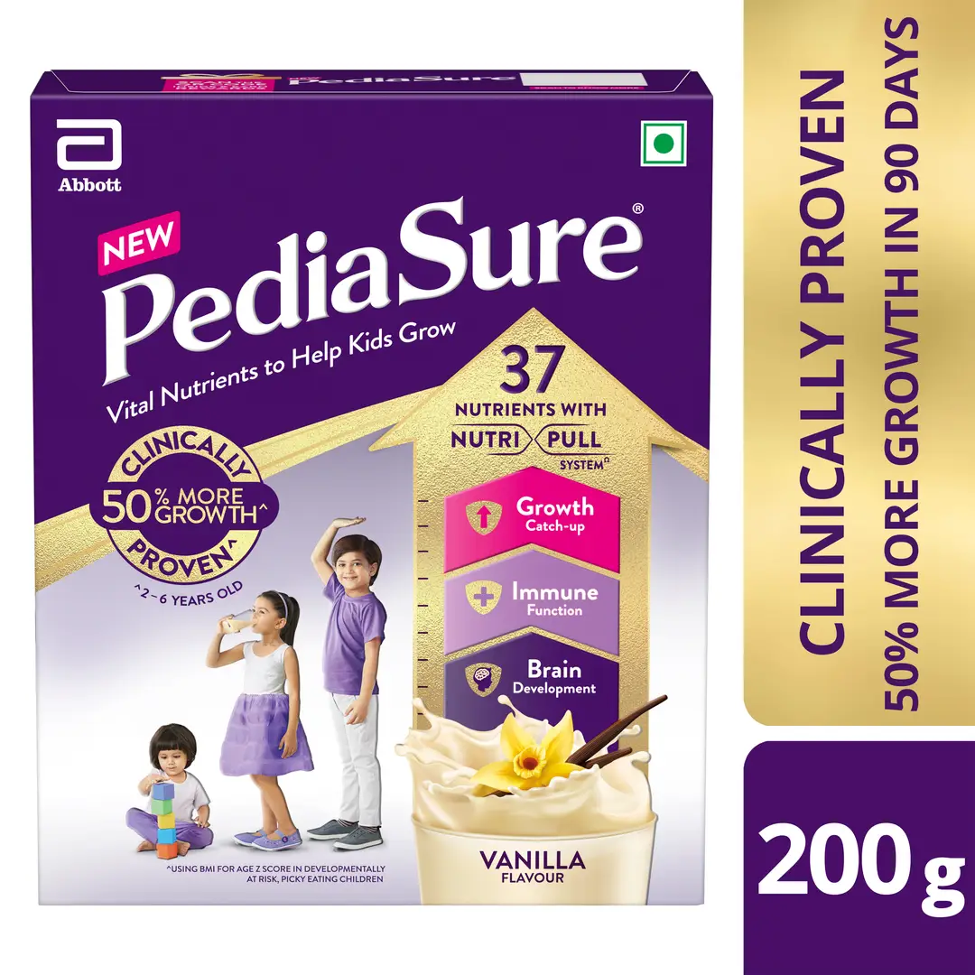 Pediasure Nutrition Health Drink for Brain and Immune Growth - Vanilla,200 gm