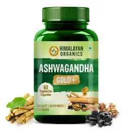 Himalayan Organics Ashwagandha Gold | Supports Strength, Energy & Immunity | 60 Veg Capsules icon