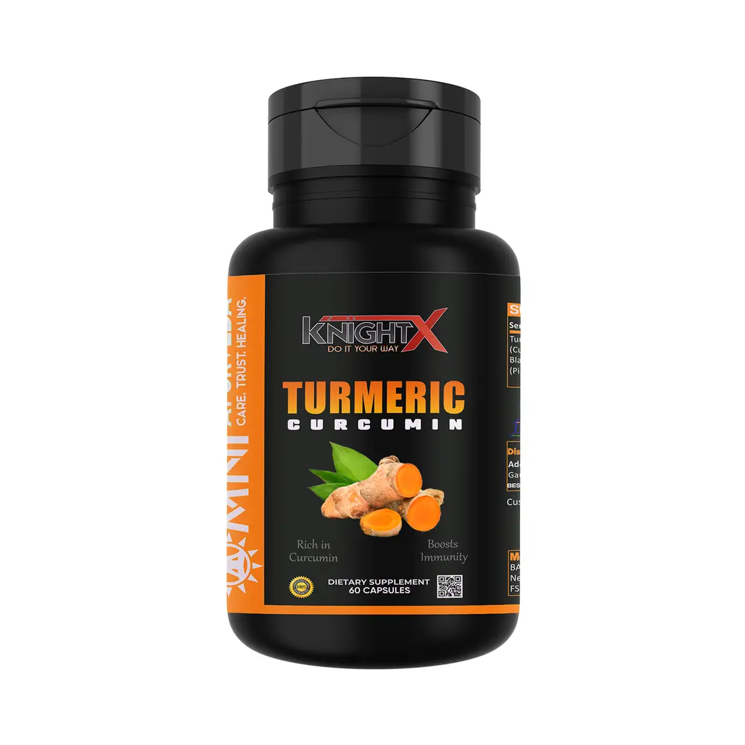 KnightX - Turmeric Capsule Ayurvedic Formula - Provide Anti-Aging Effects Capsule - 60 Capsules - Pack of 1 (60 Capsules)