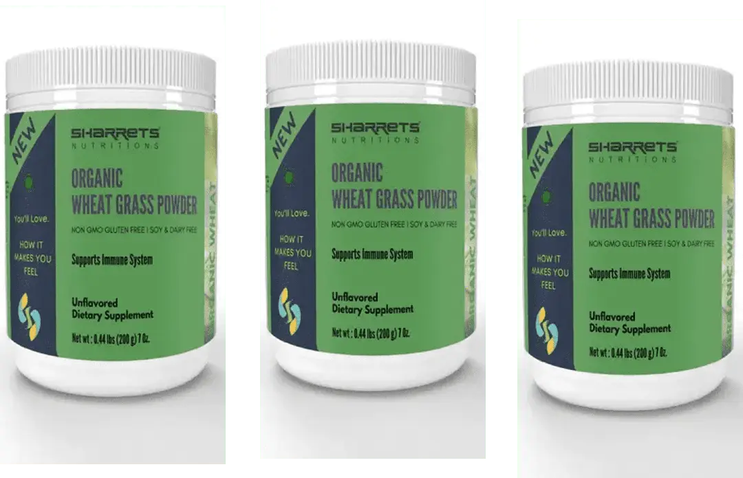 Sharrets Organic Wheatgrass Powder - Immunity Booster, Natural Detox & Antioxidant Drink - Pack of 3 (600 gm)
