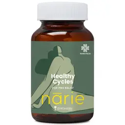 ZEROHARM Narie Healthy Cycles tablets | Hormonal balance | Relieves PMS symptoms | Reduces period cramps & bloating | Reduces mood swings, headache and excess bleeding | Improves energy | 60 Veg tablets icon