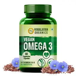 Himalayan Organics Omega 3 6 9 Vegan Natural Nutrition Supplement for Muscle, Bone , Heart & Skin - 60 Capsules icon