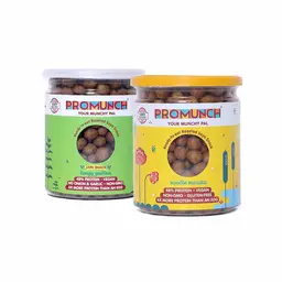 Promunch Roasted Soya Snack - Tangy Pudina and Noodle Masala (150gm Each) icon