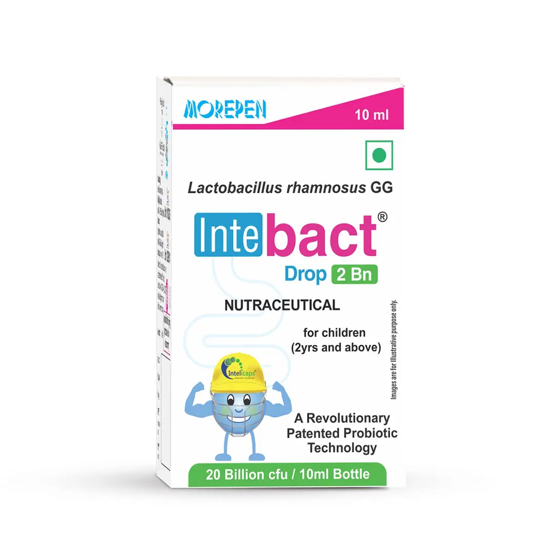 Dr. Morepen Intebact Drops 2BN CFU Probiotics Supplement for Digestive Health - 20 ml