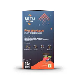 Setu Sport Pre-Workout Plant-Based Powder | Boost Energy & Performance for a Better Workout| Mixed Berry Flavour icon