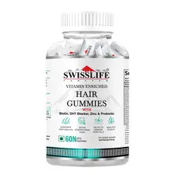 SwissLife Forever Hair Gummies with Biotin, DHT Blocker, Zinc & Probiotics for Hair Health, Scalp Health, and Helps to manage Hair Fall icon