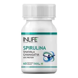 INLIFE - Organic Certified Spirulina Supplement 500 mg - 60 Vegetarian Capsules icon