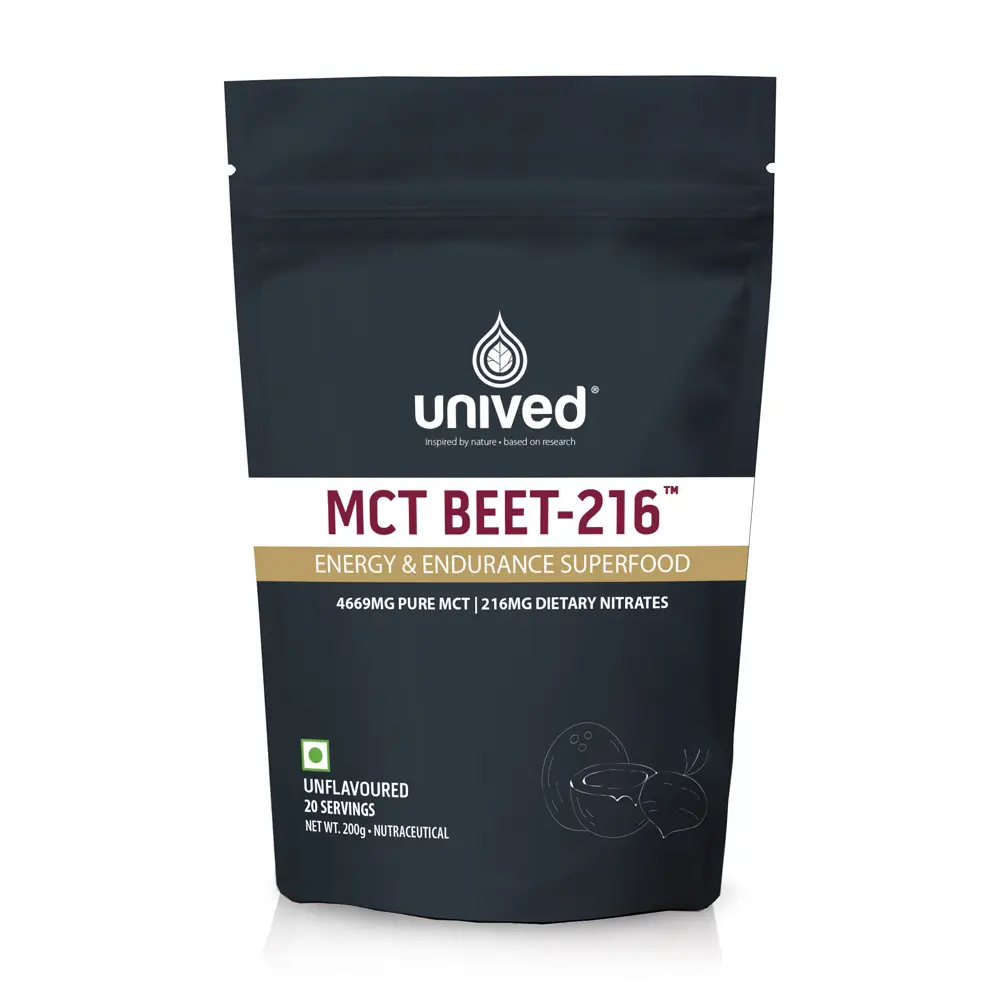 Unived MCT BEET-216 for Energy, Stamina, And Endurance - Unflavoured (200 gm)