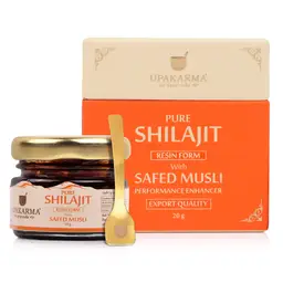 UPAKARMA Ayurveda - Pure Shilajit/Shilajeet Resin Form - With Safed Musli - For Performance, Power, Stamina, Endurance, Strength and Overall Wellbeing - 20g icon